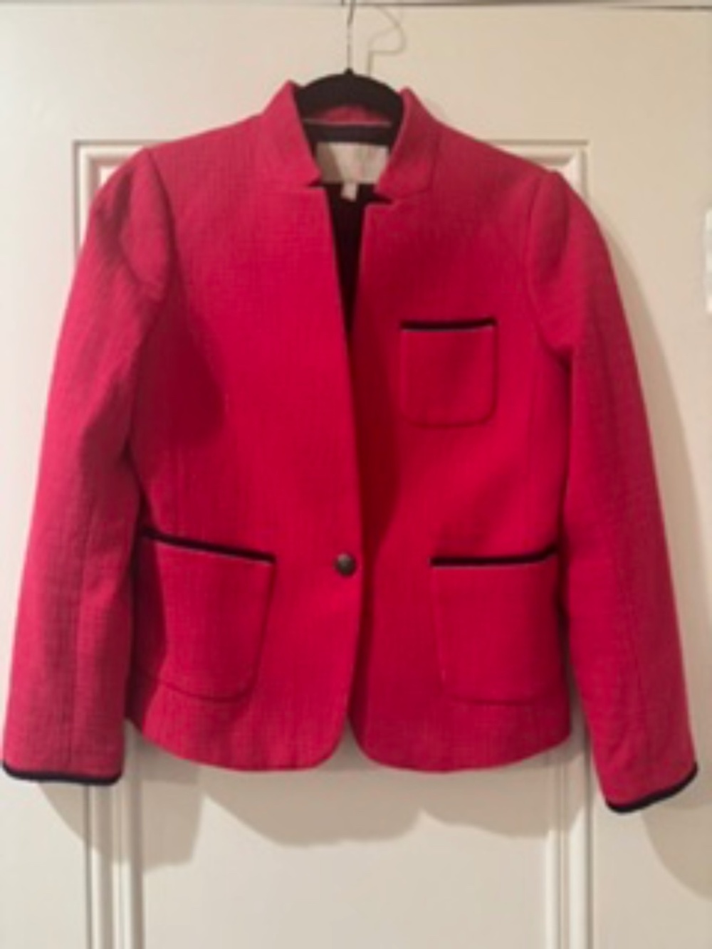 NWOT! Gorgeous Raspberry and Navy Tweed Blazer- Banana Republic, 8